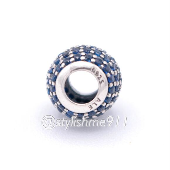 Authentic PANDORA Pave Lights with Blue Crystal Charm  - 791051NCB - Picture 6 of 10